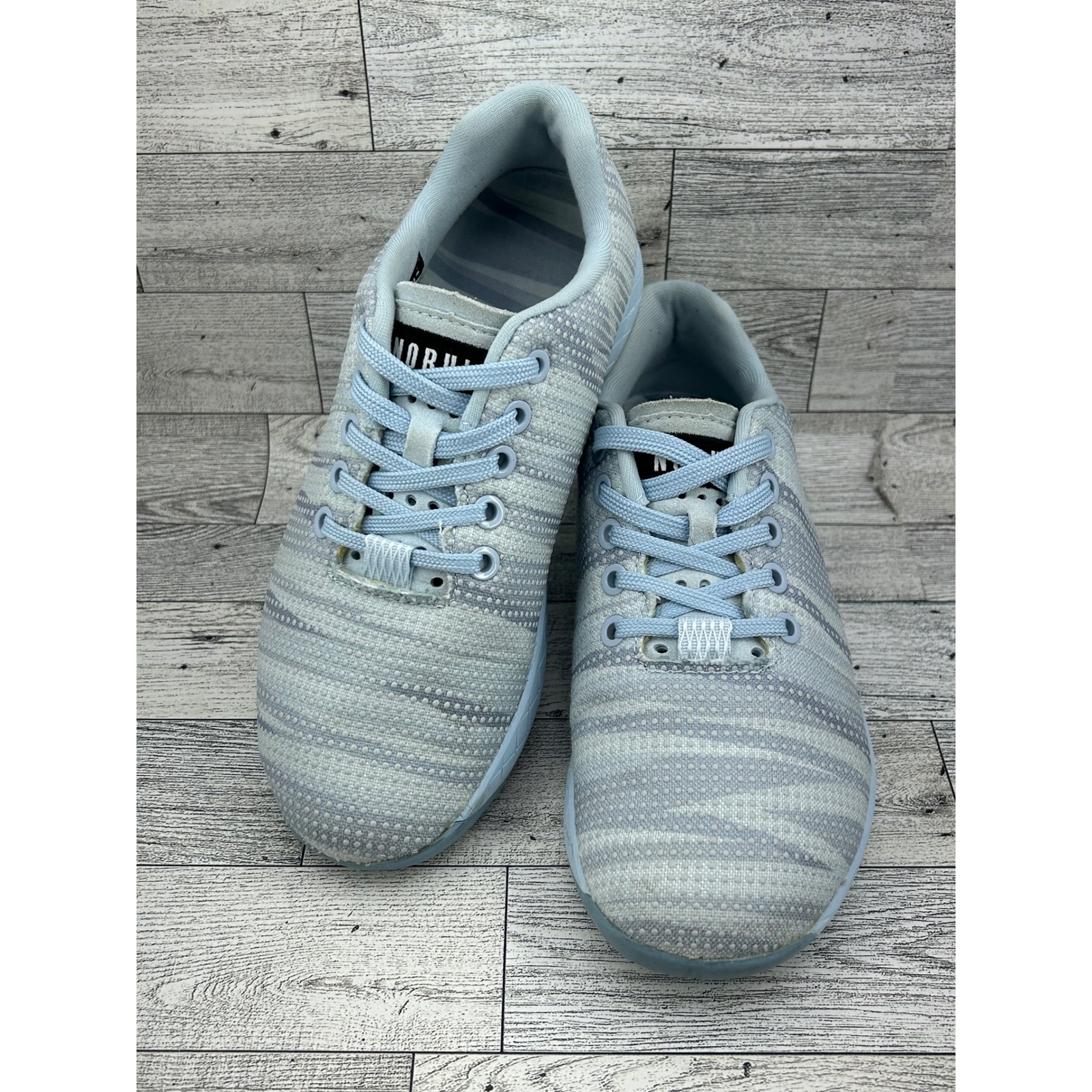 Nobull Superfabric Trainer Arctic Tiger Blue Grey Women 6 Men 4.5 Training Shoe